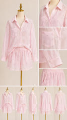 Coordinato rosa con micro brillantini