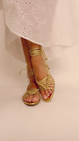 Sandalo alla schiava Gold