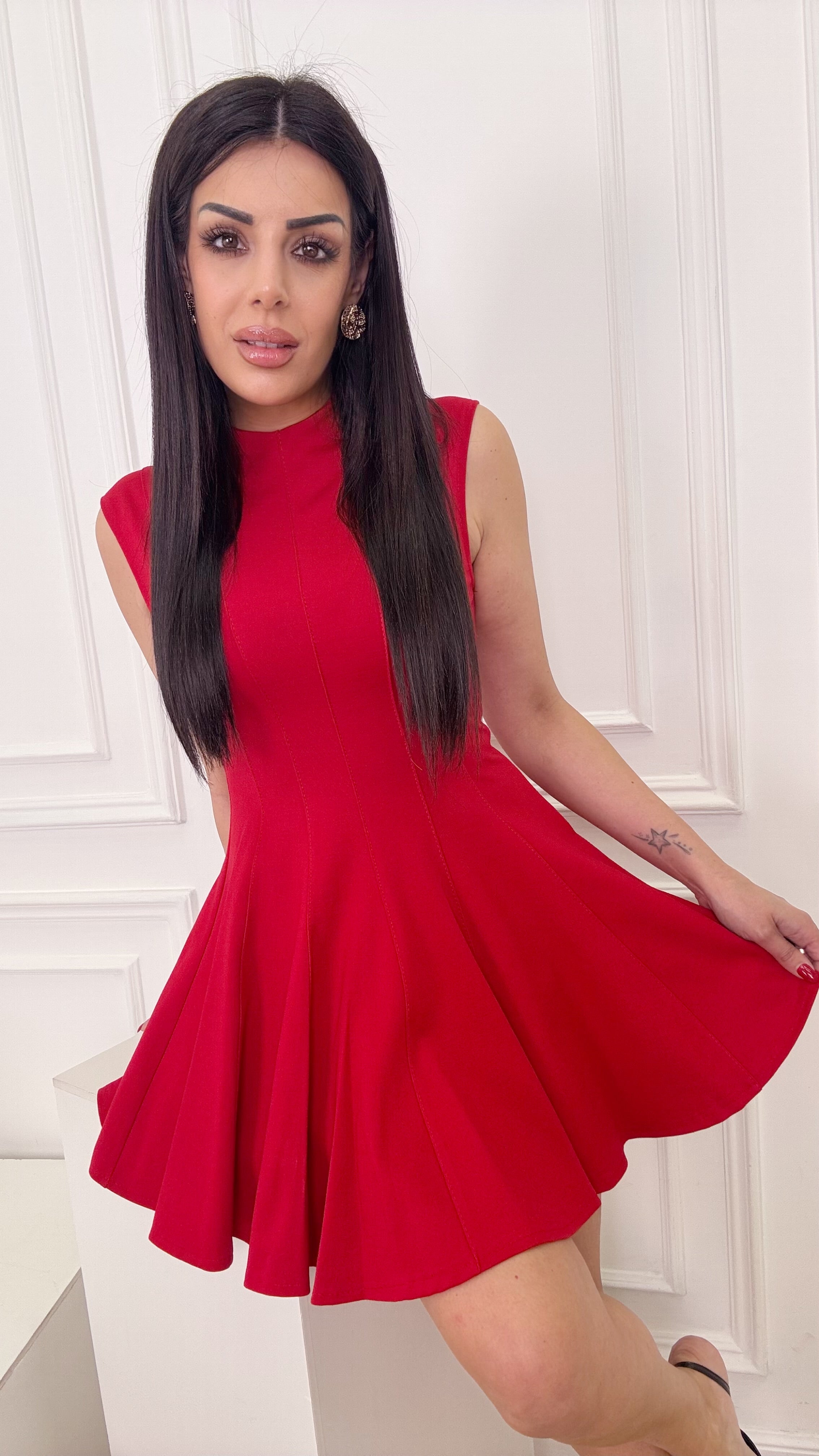 Abitino basic punto milano rosso
