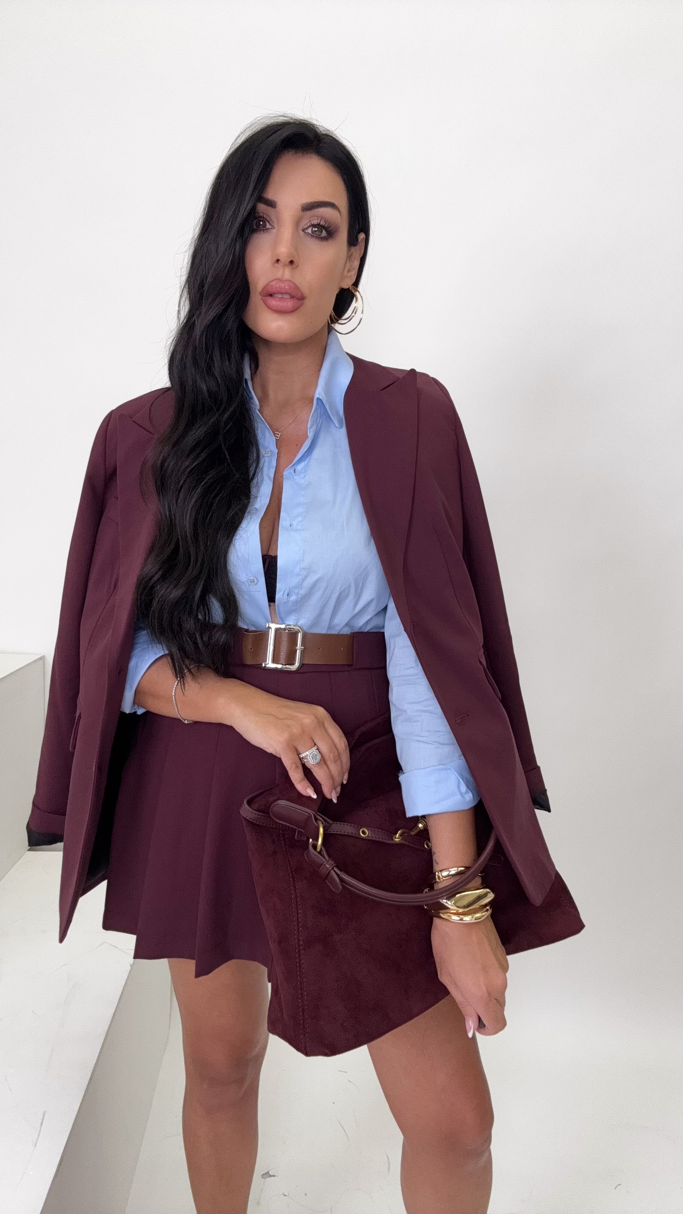 Camicia basic azzurra