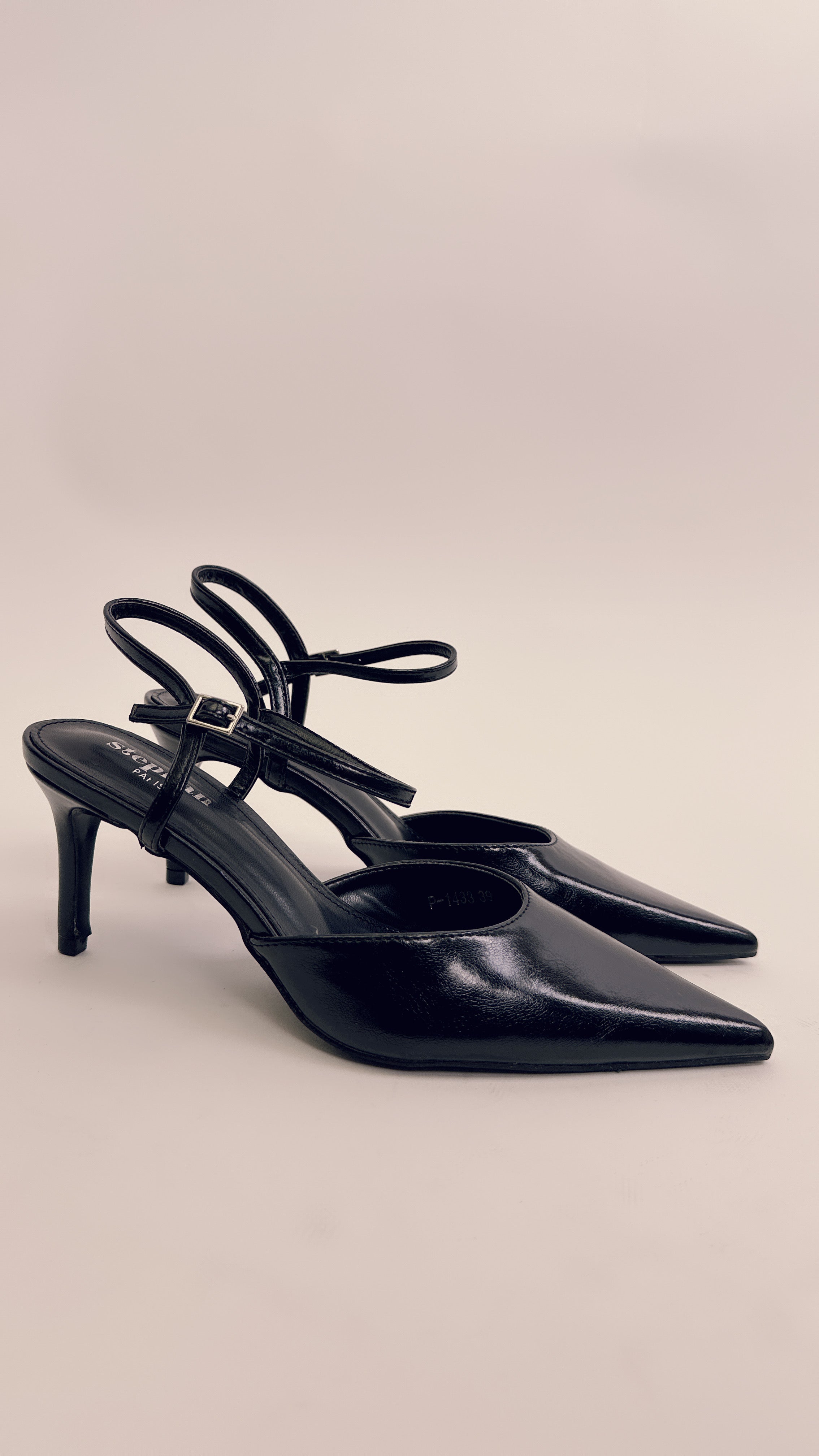 Slingback black P1433
