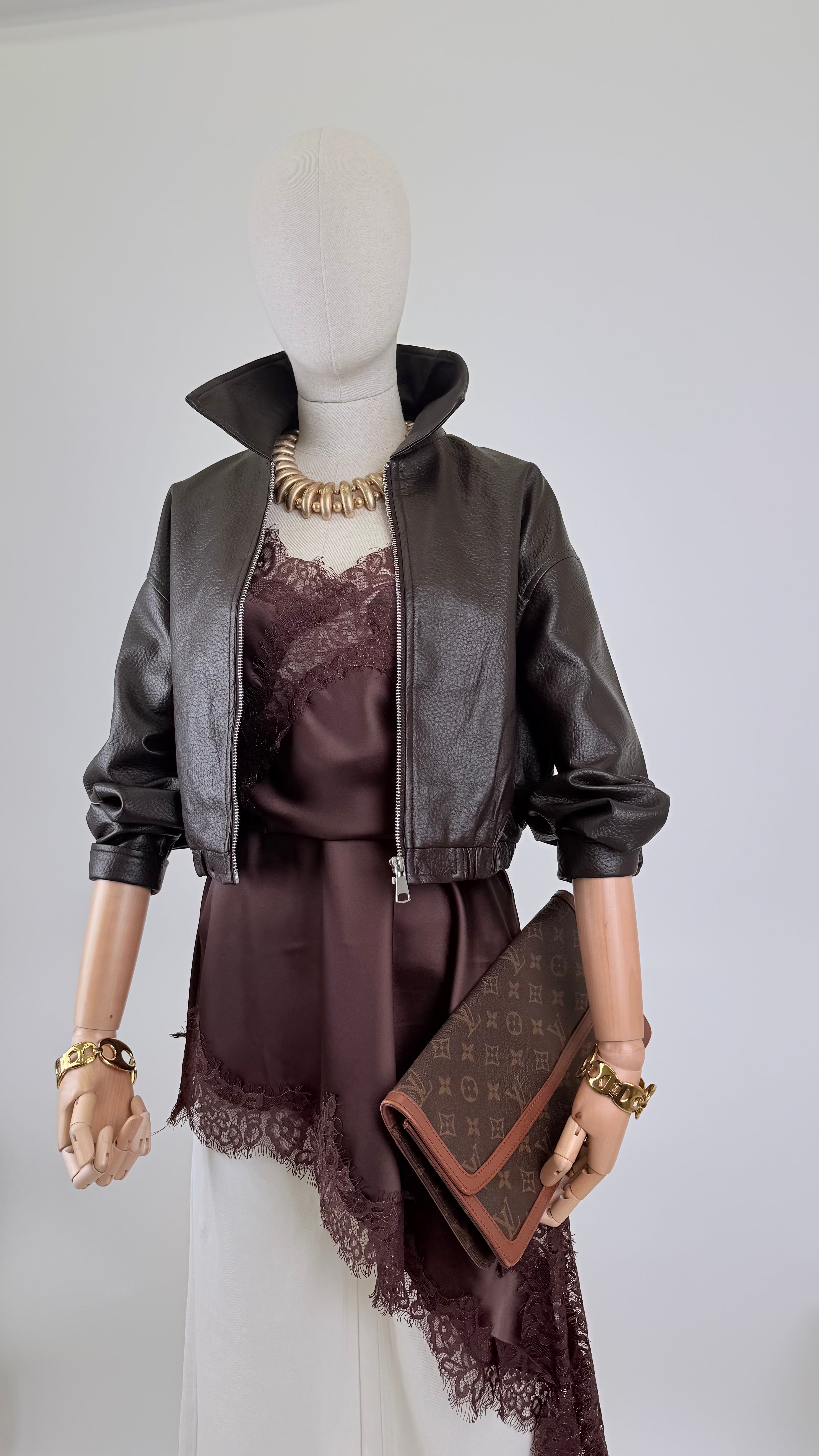 Abito satin choco