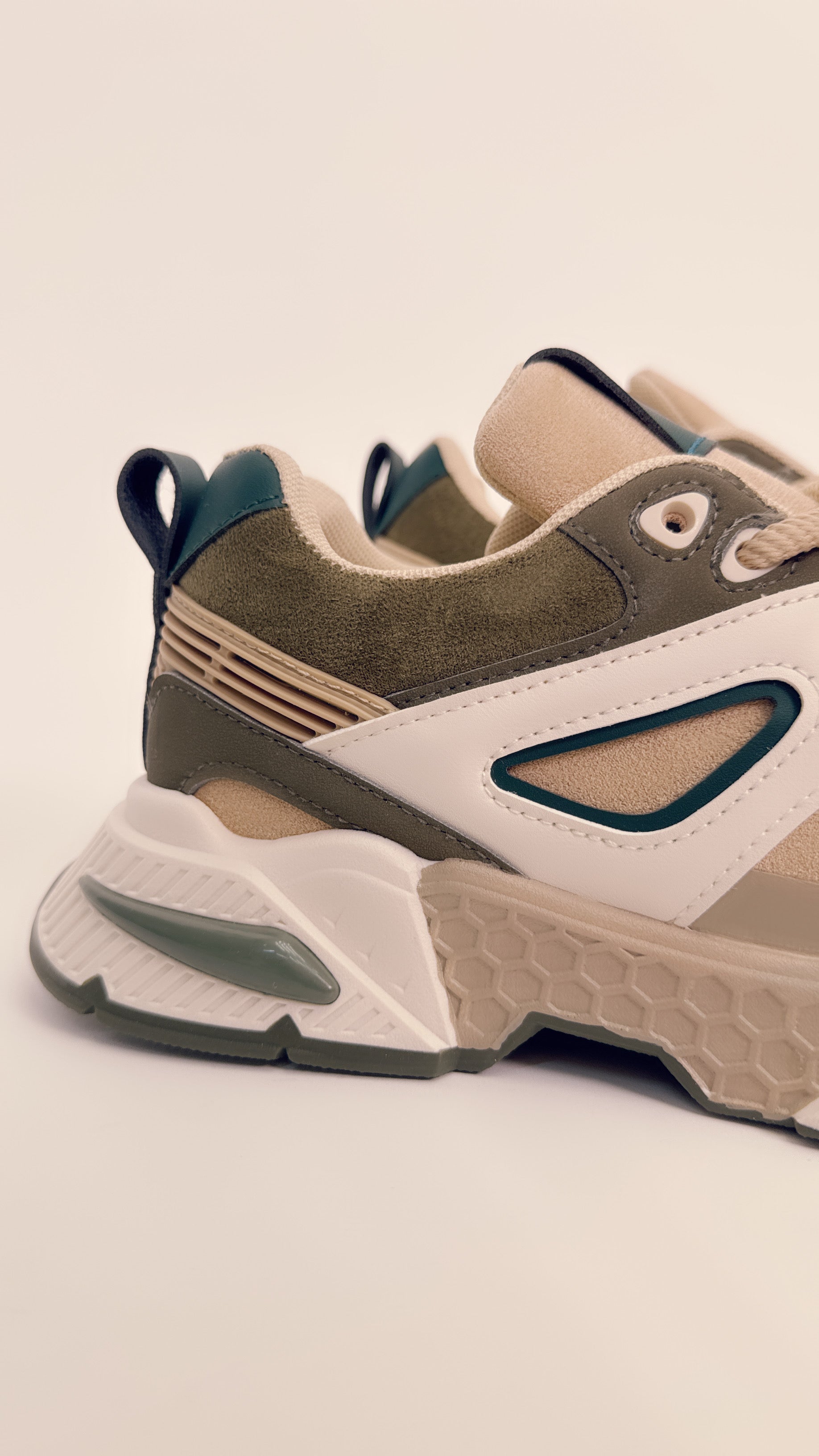 Sneaker beige&verde