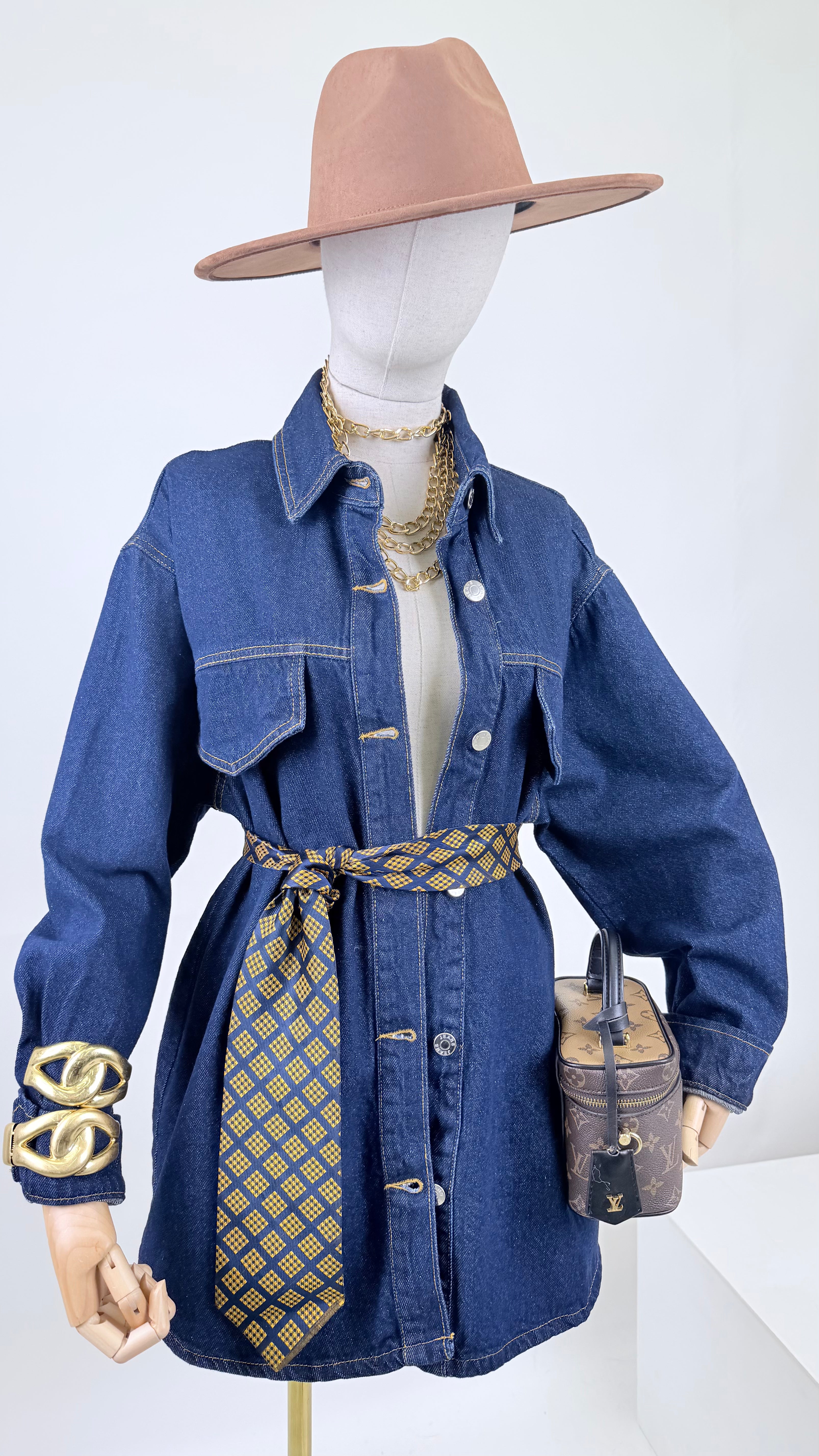 Maxi camicia blue denim