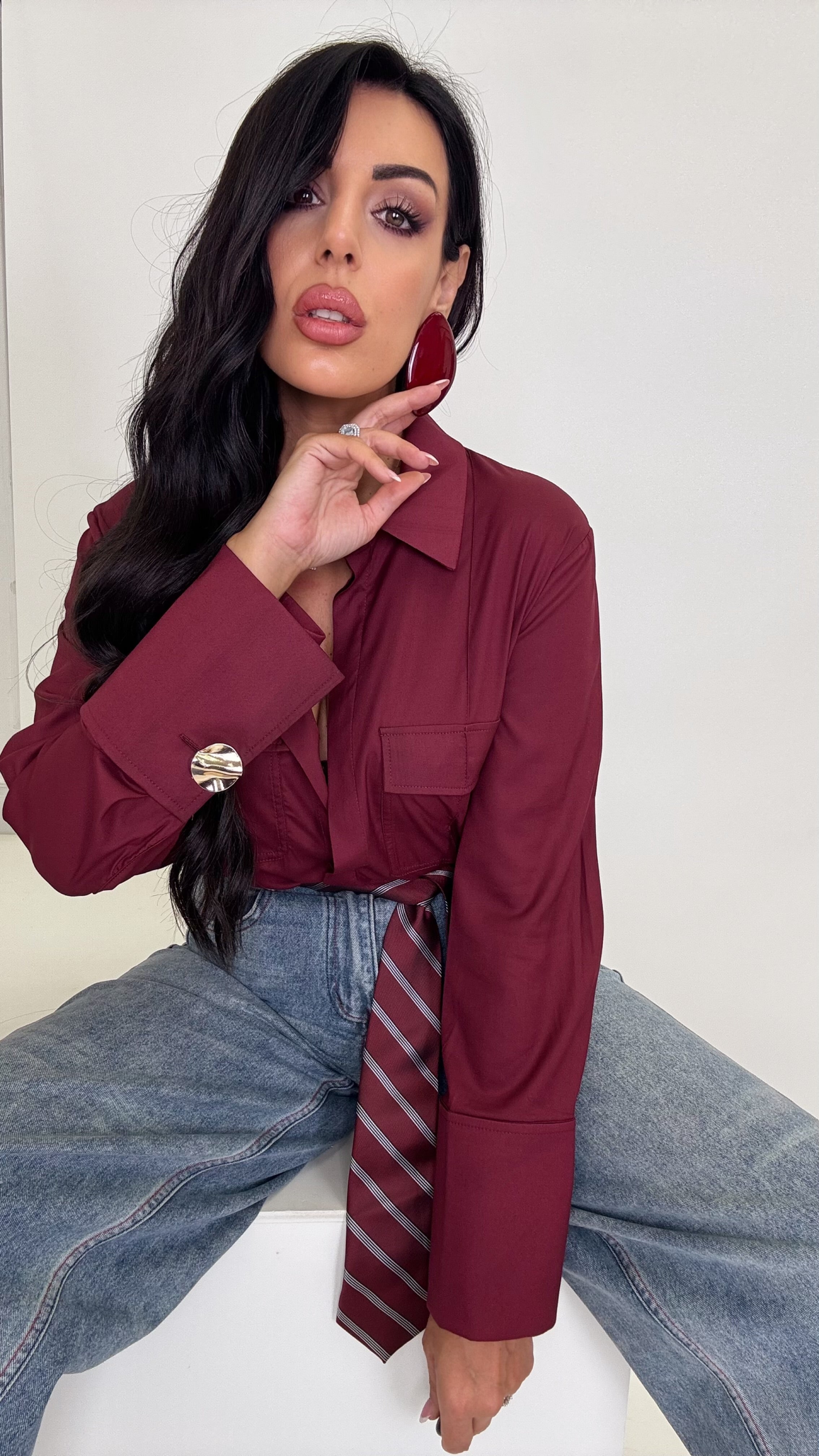 Camicia bordeaux by lumina