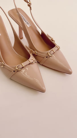 Slingback in vernice nude MBA17
