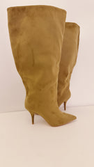 Stivali camoscio beige