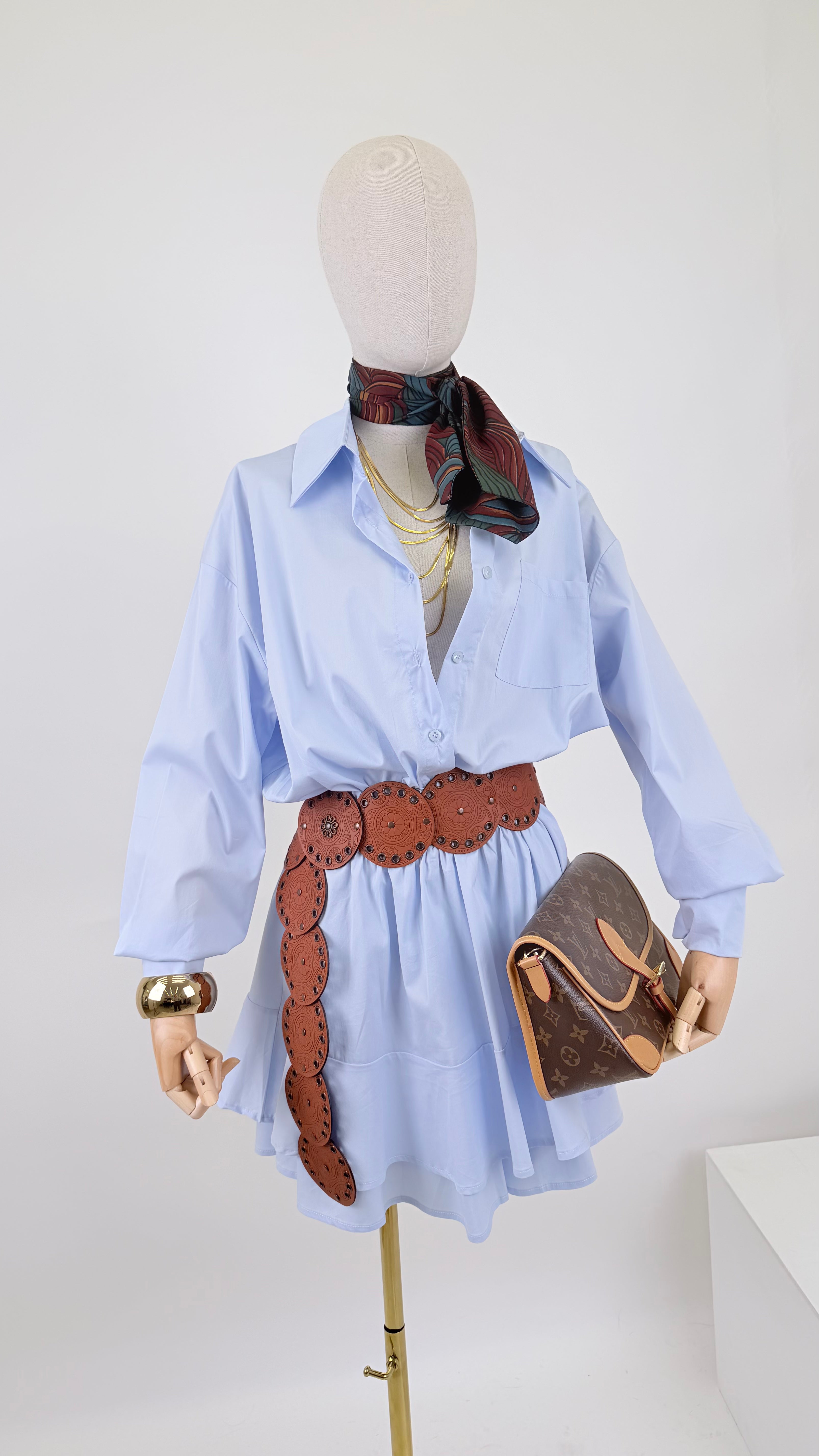 Abitino camicia cielo