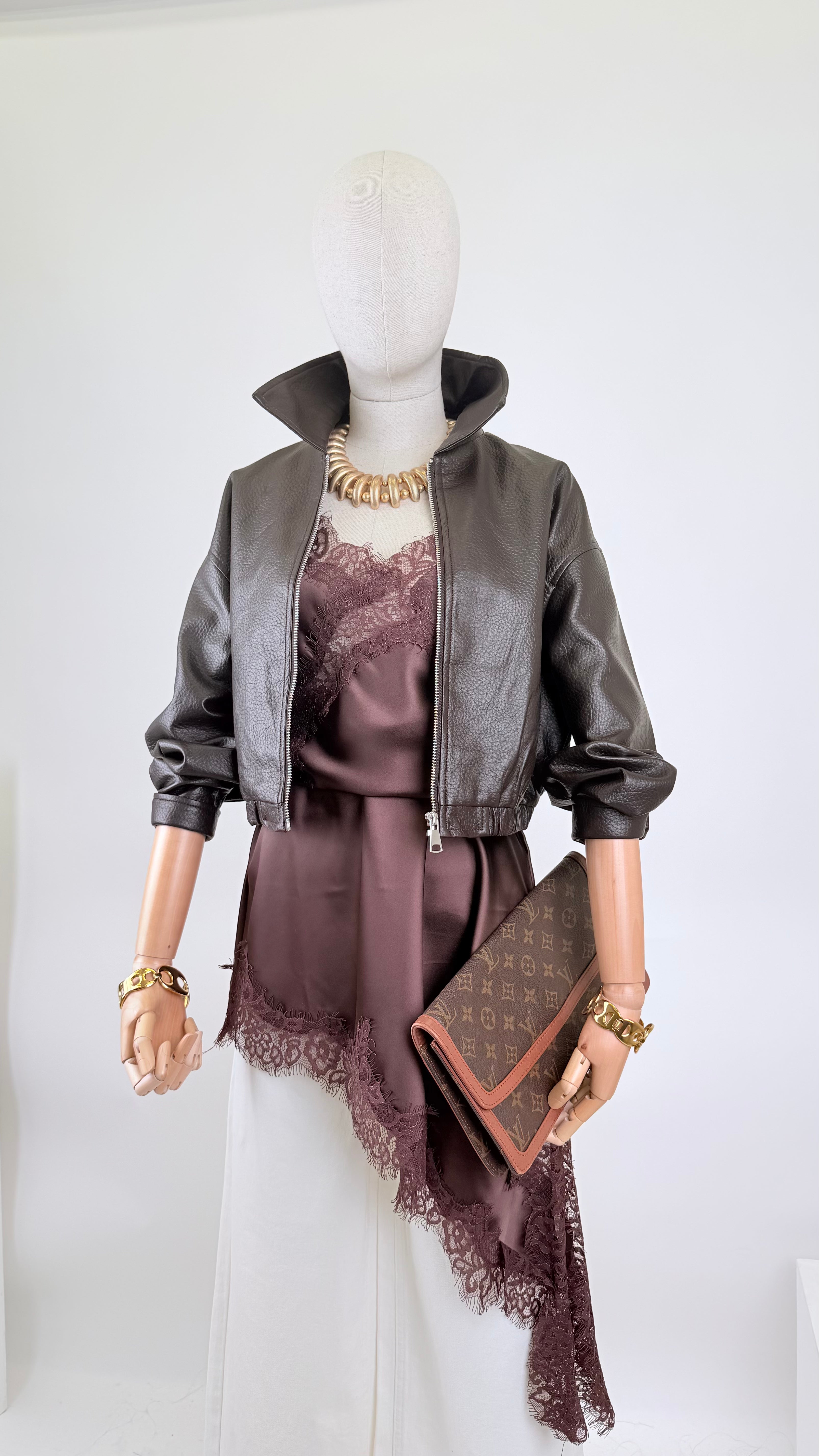Abito satin choco