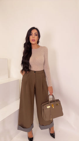 Pantalone con piega grey