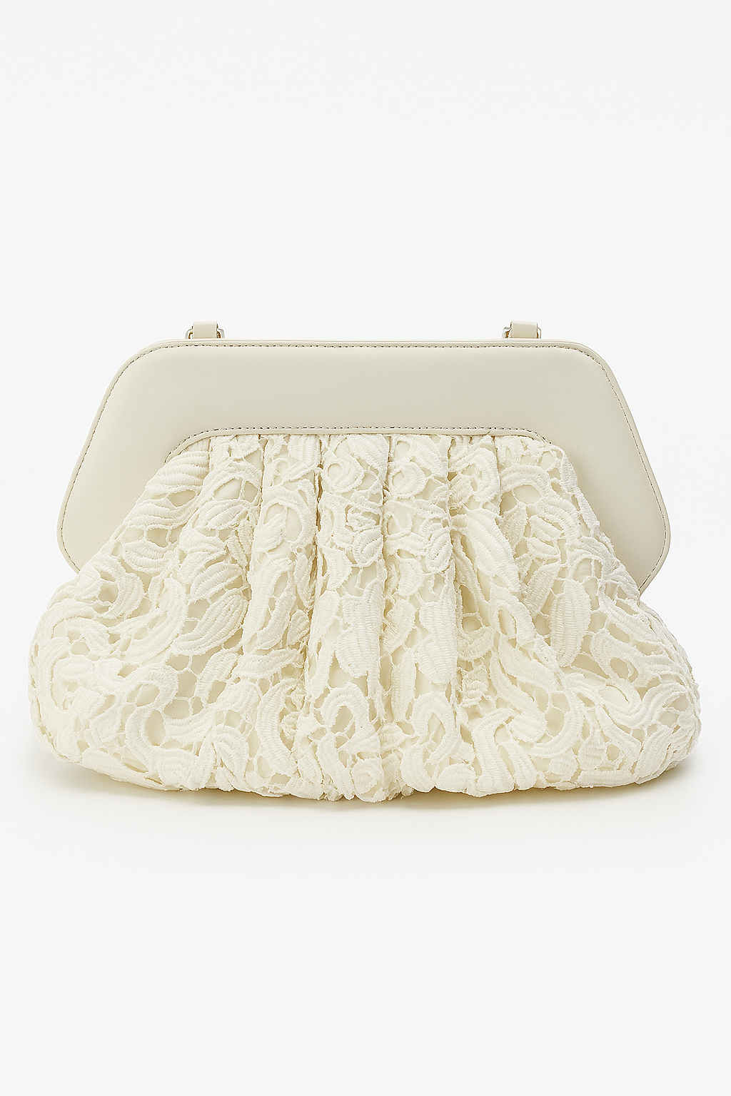Pochette white pizzo