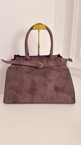 Borsa spalla velluto cioccolato