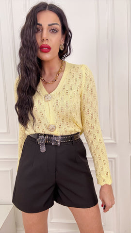 Pantaloncini black con cintura