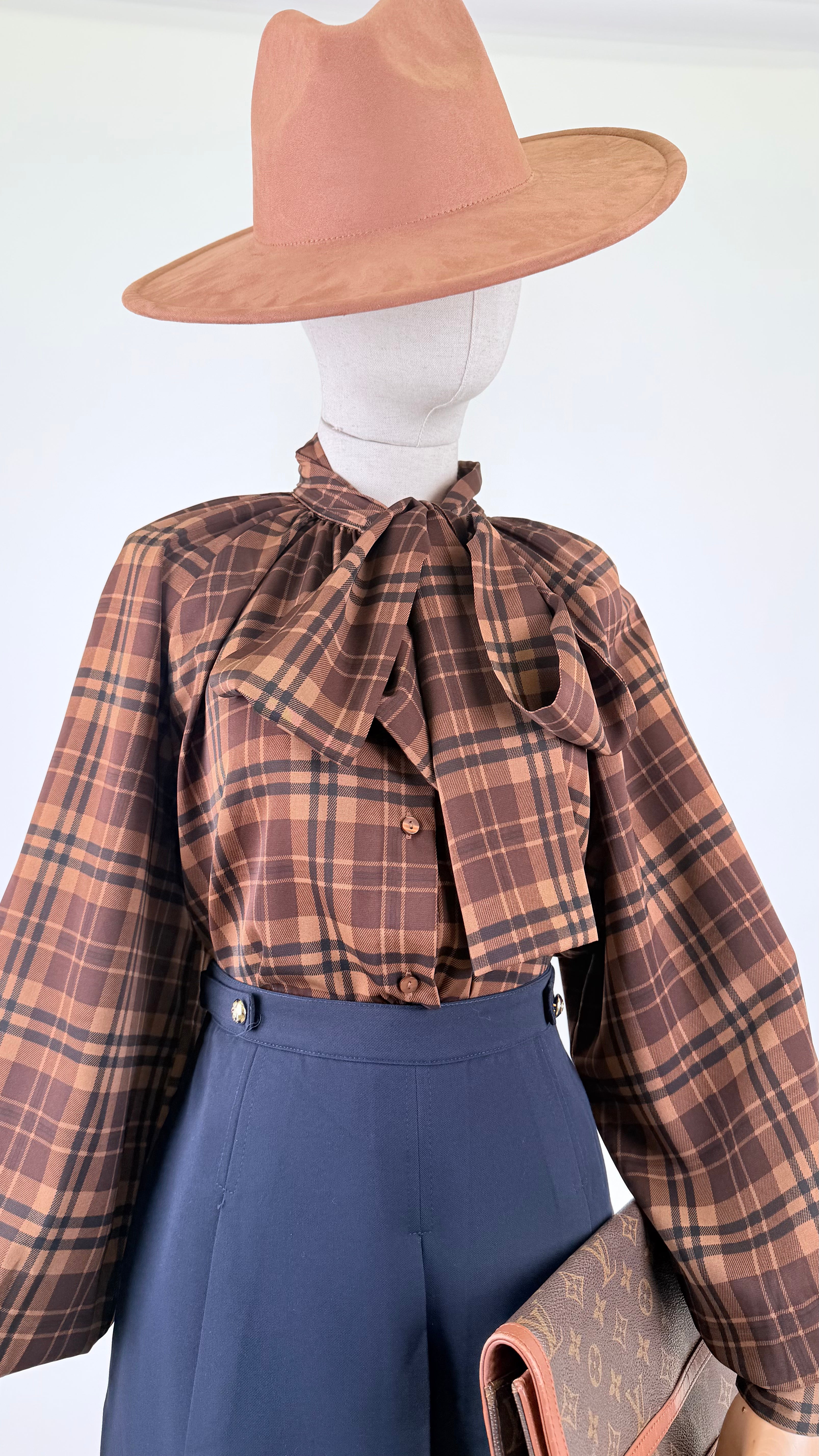 Camicia a quadri marrone