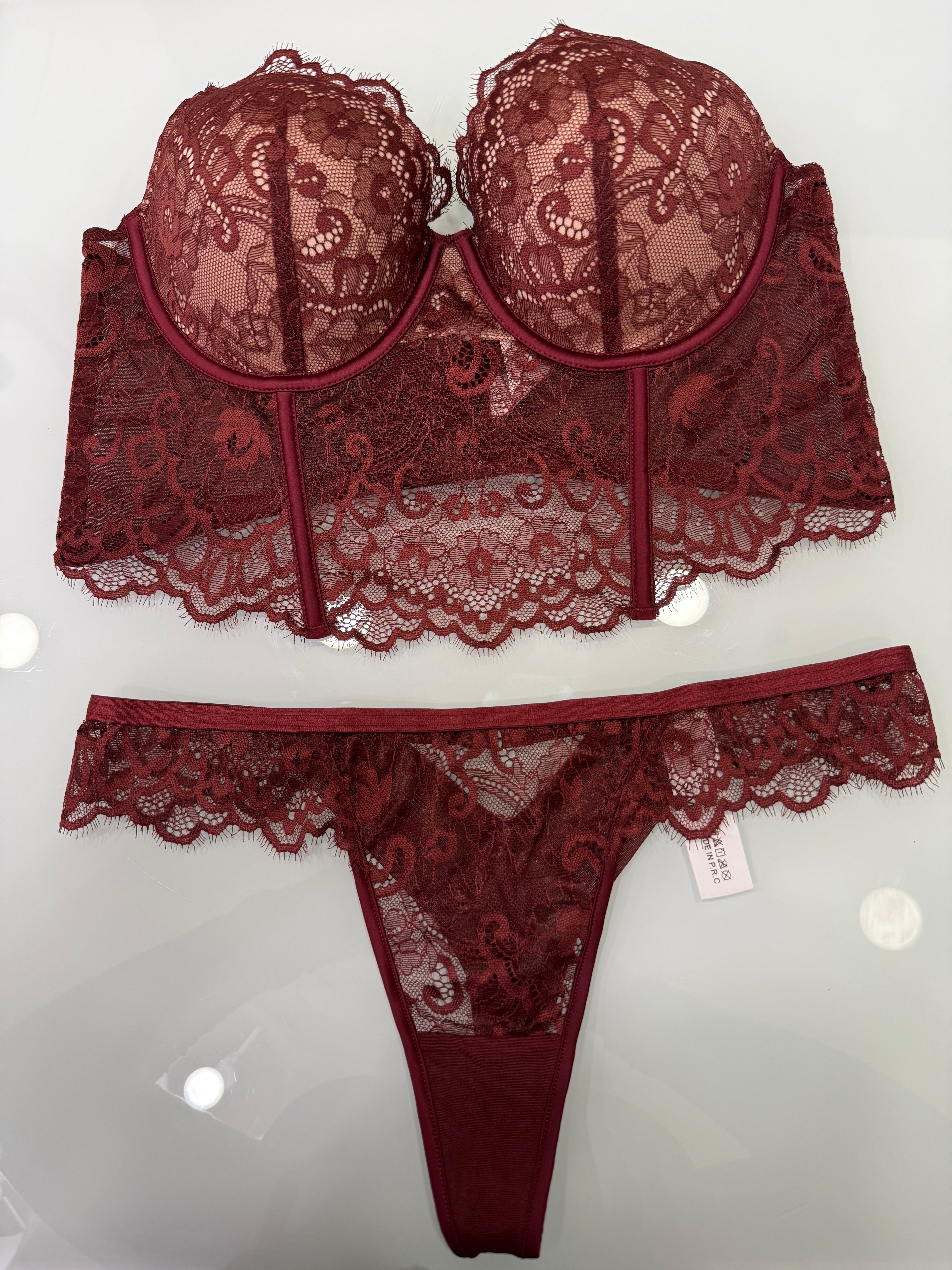 Set lingerie Borgogna