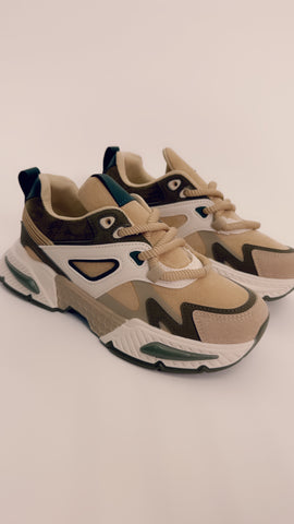 Sneaker beige&verde