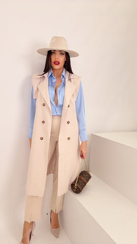 Pantalone sigaretta panna