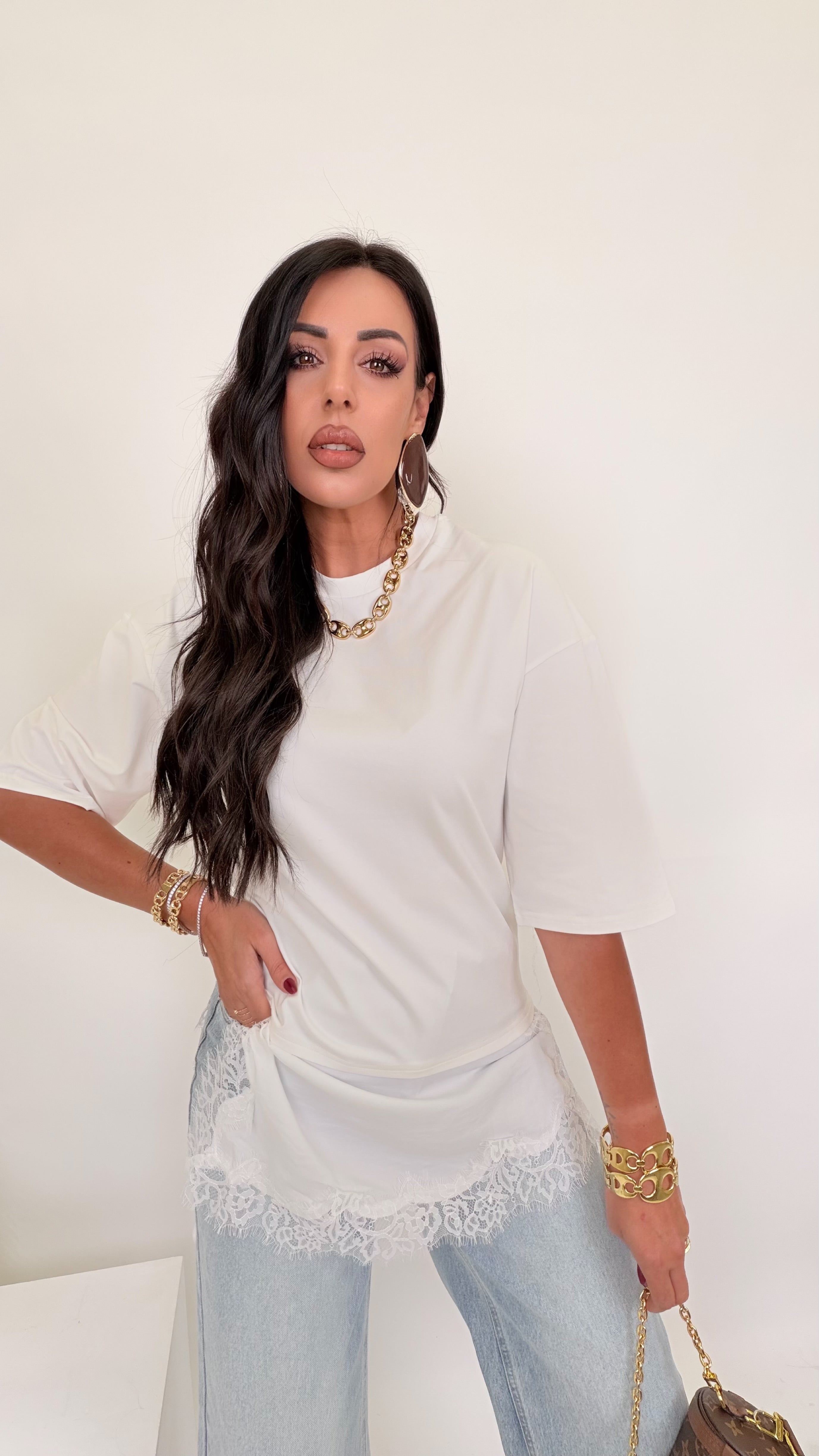 Shirt con pizzo