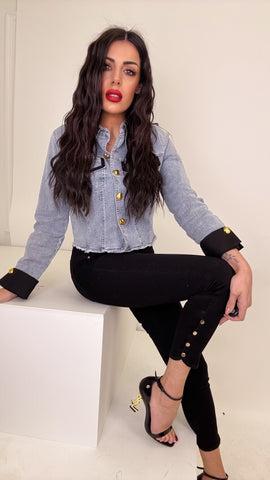 Denim skinny black