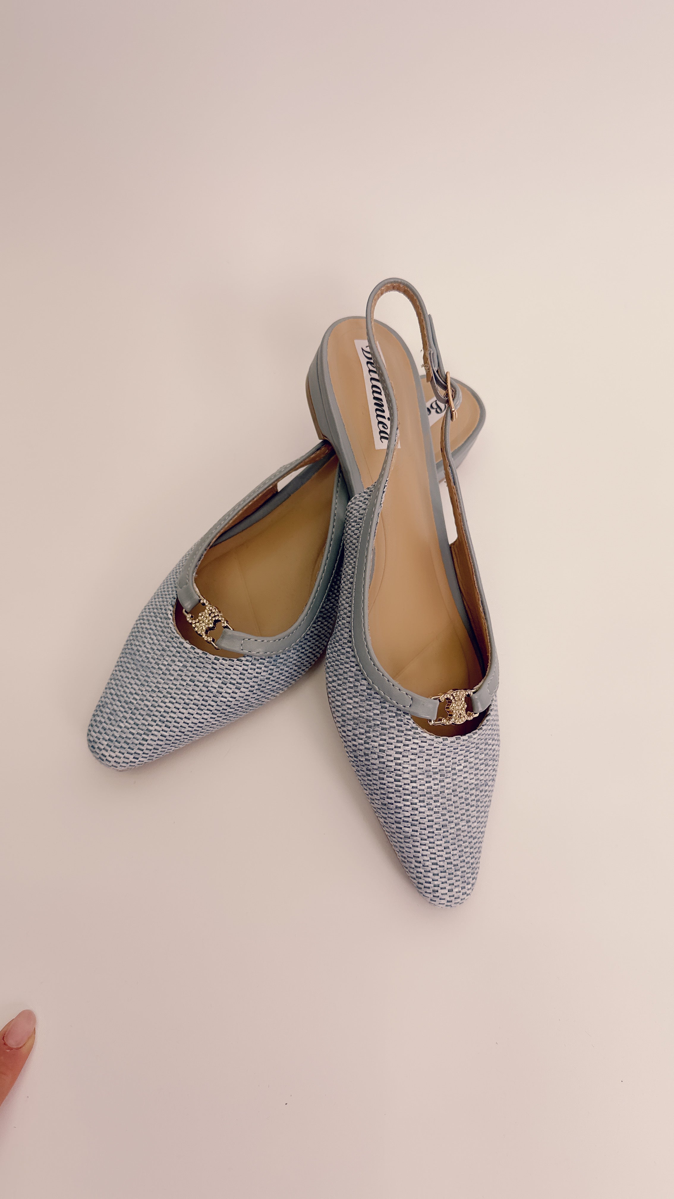 Ballerina in rafia azzurra