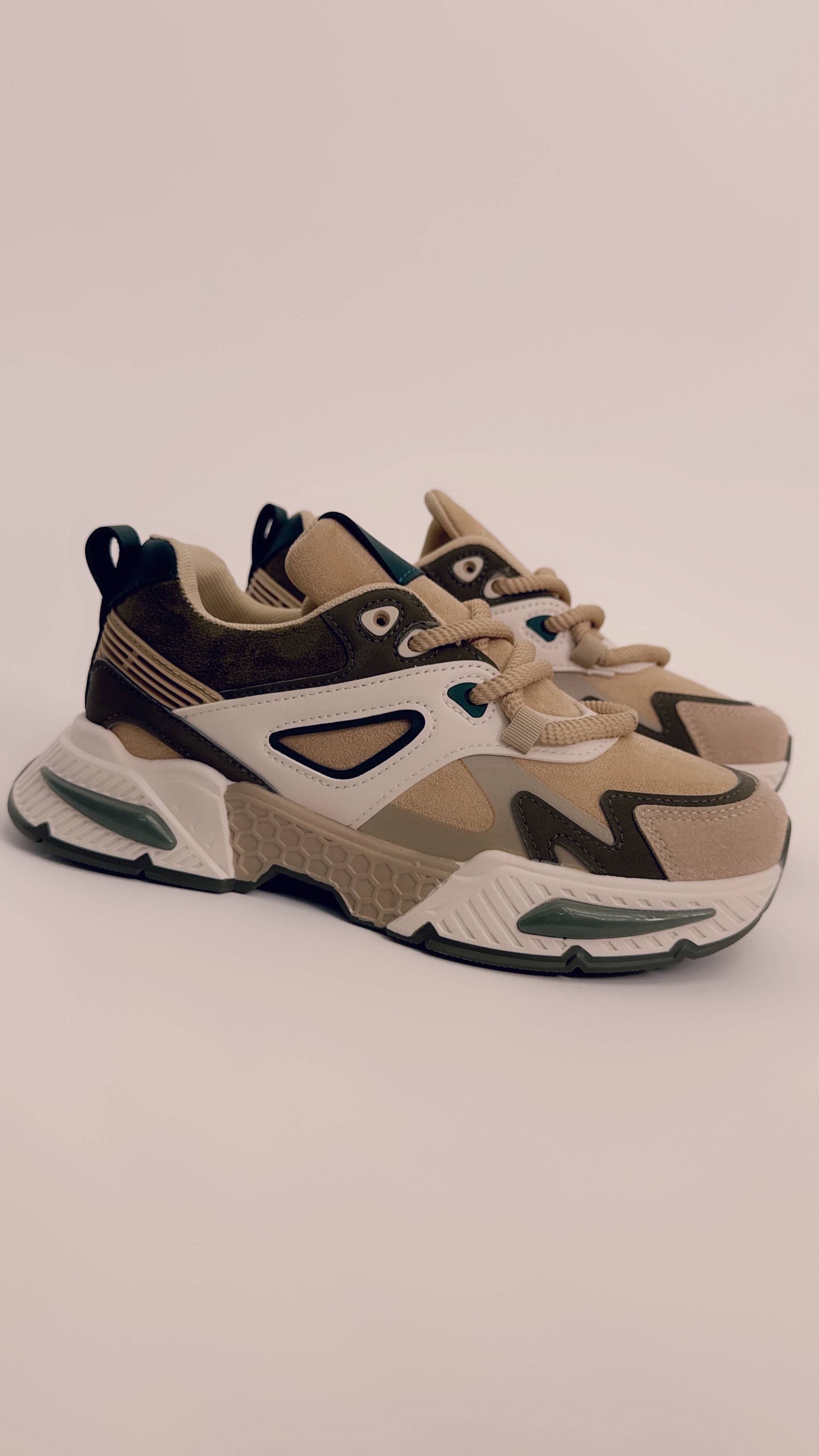 Sneaker beige&verde