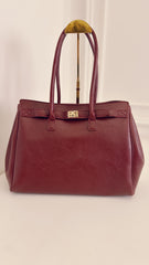 Borsa in vernice bordeaux