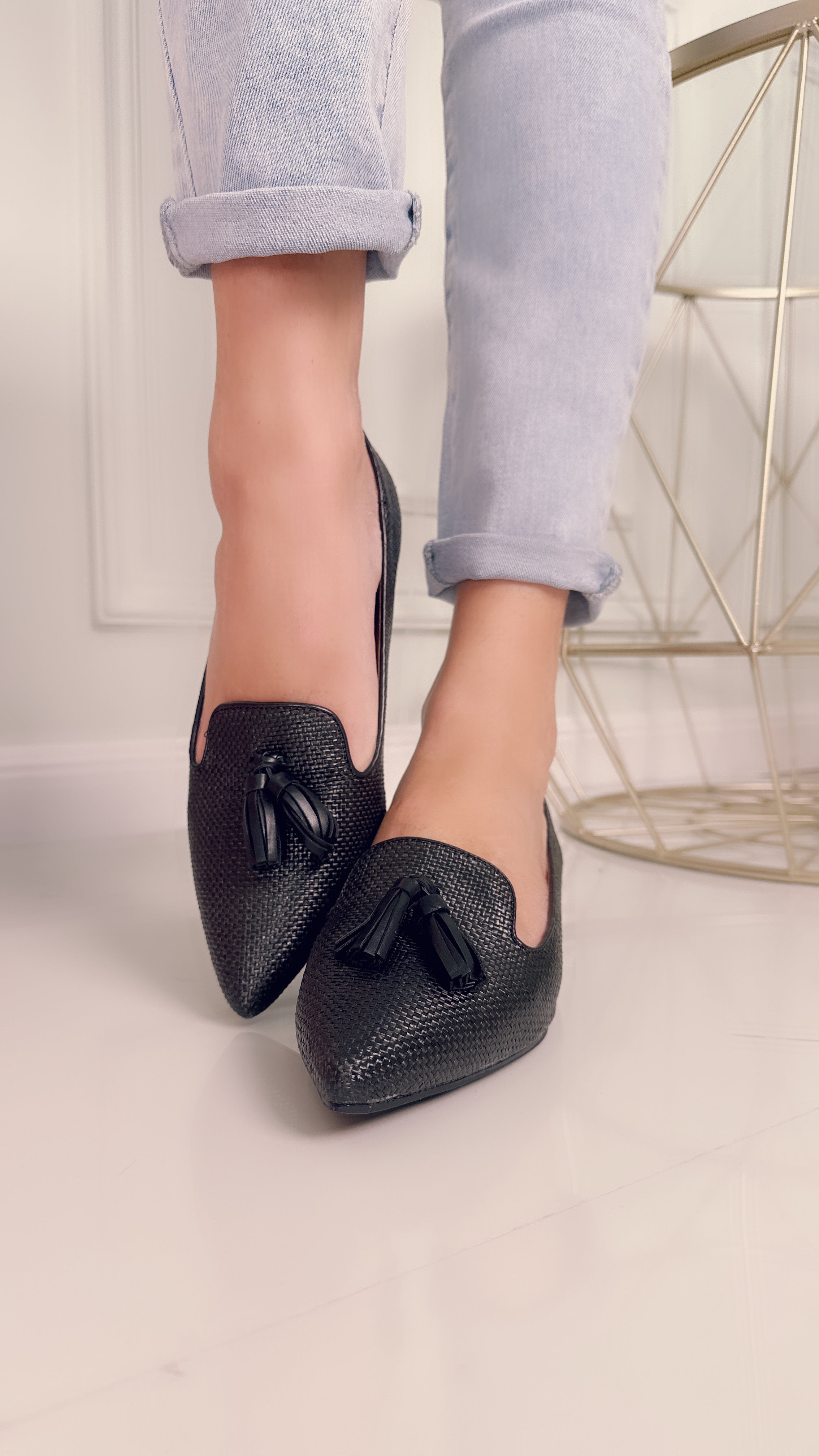 Mocassino nappine Black 313