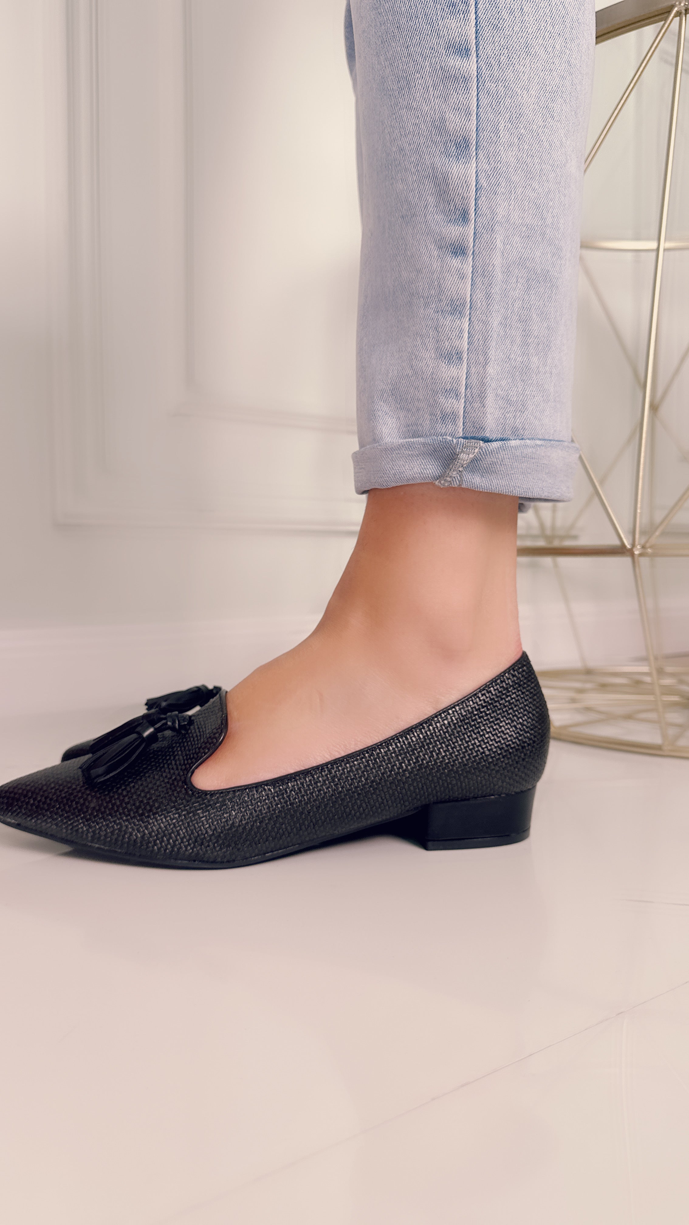 Mocassino nappine Black 313
