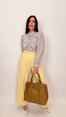 Pantaloni sartoriali gialli