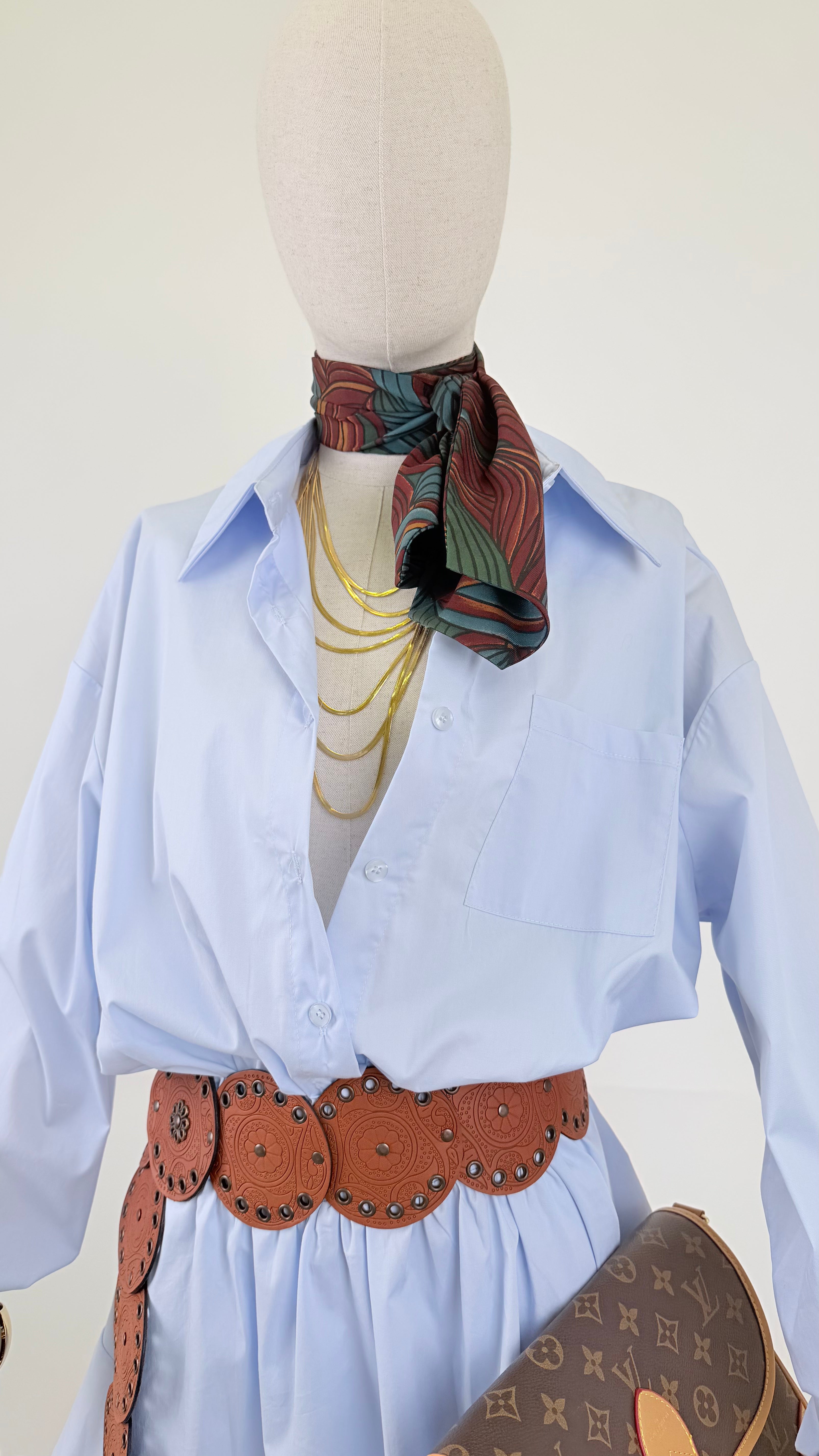 Abitino camicia cielo