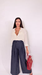 Pantaloni pois blue