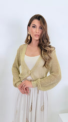 Cardigan in filo gold