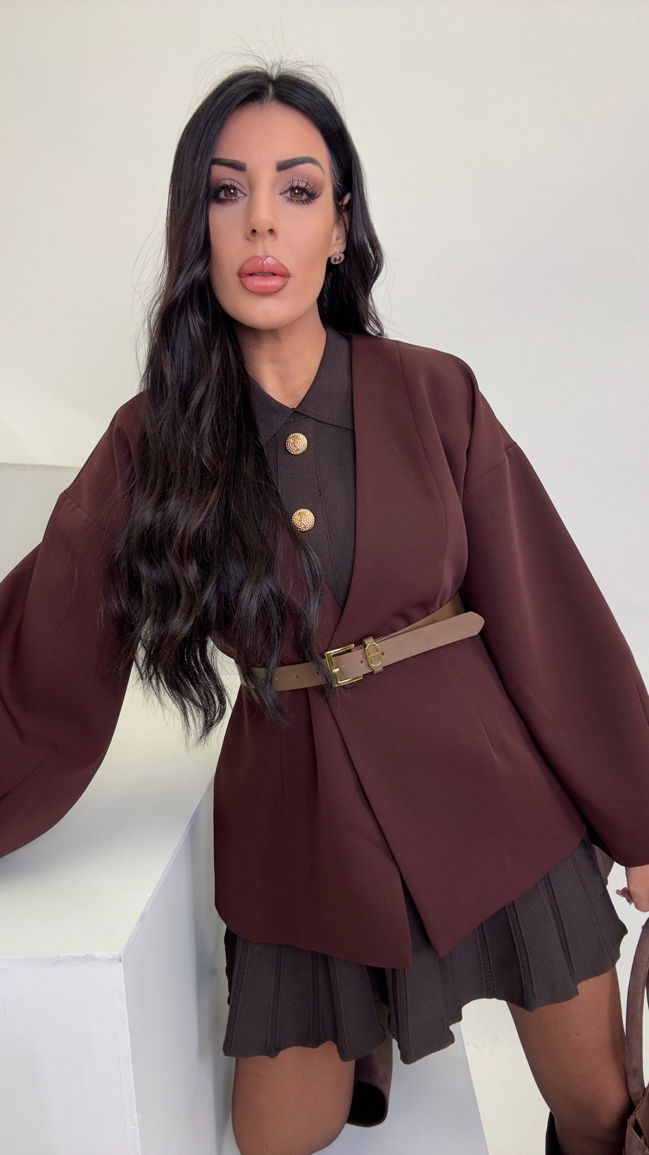 Giacca strutturata Borgogna