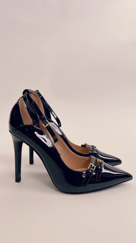Decoltè in vernice black 174