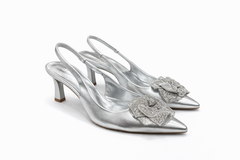 Slingback argento