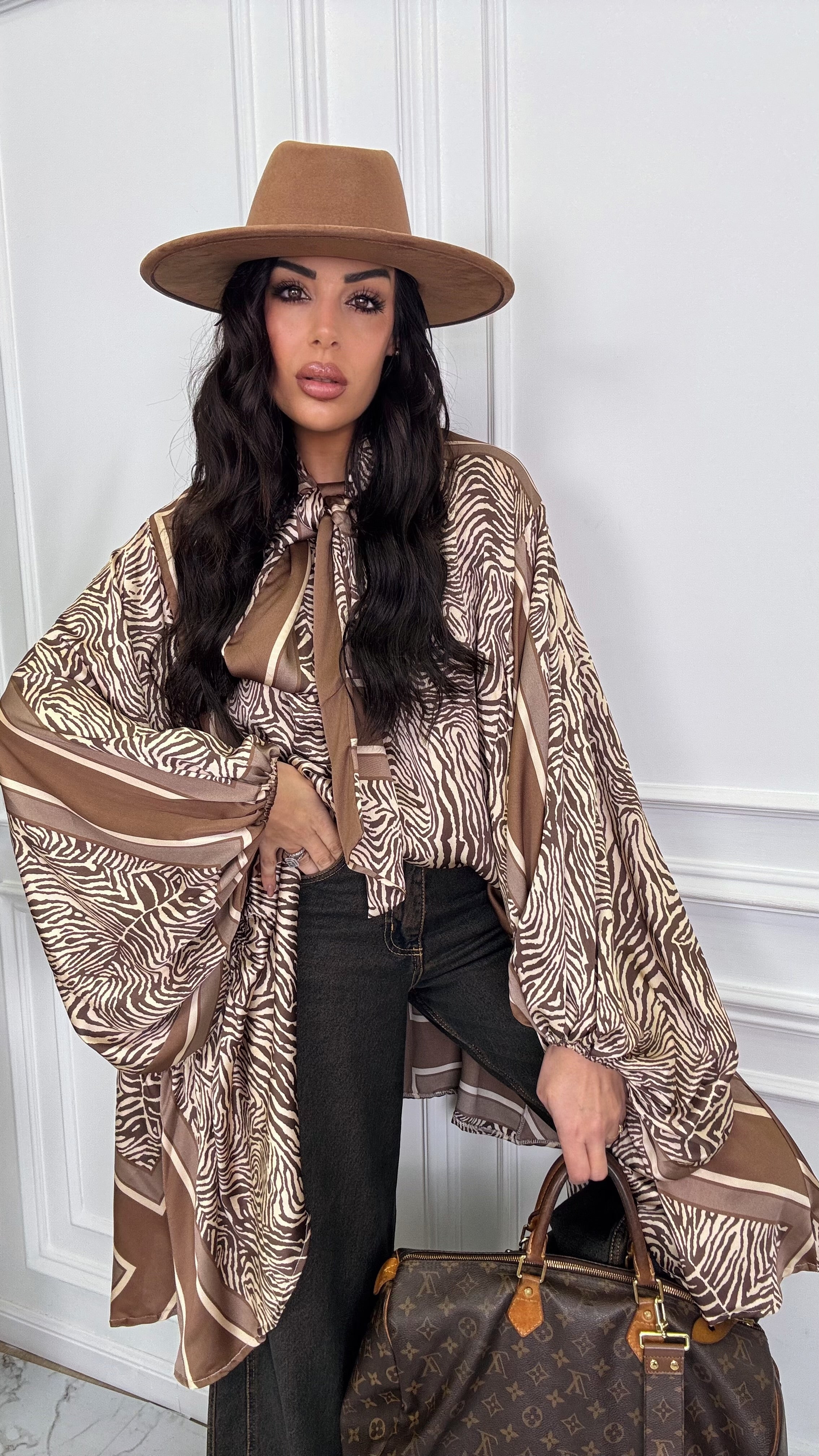 Abito camicia animalier