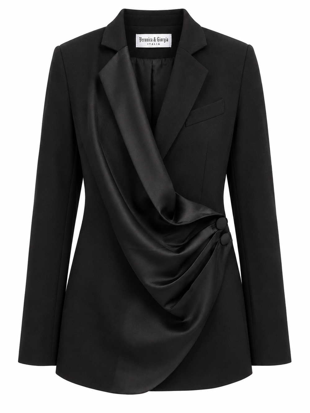 Abito blazer rever satin