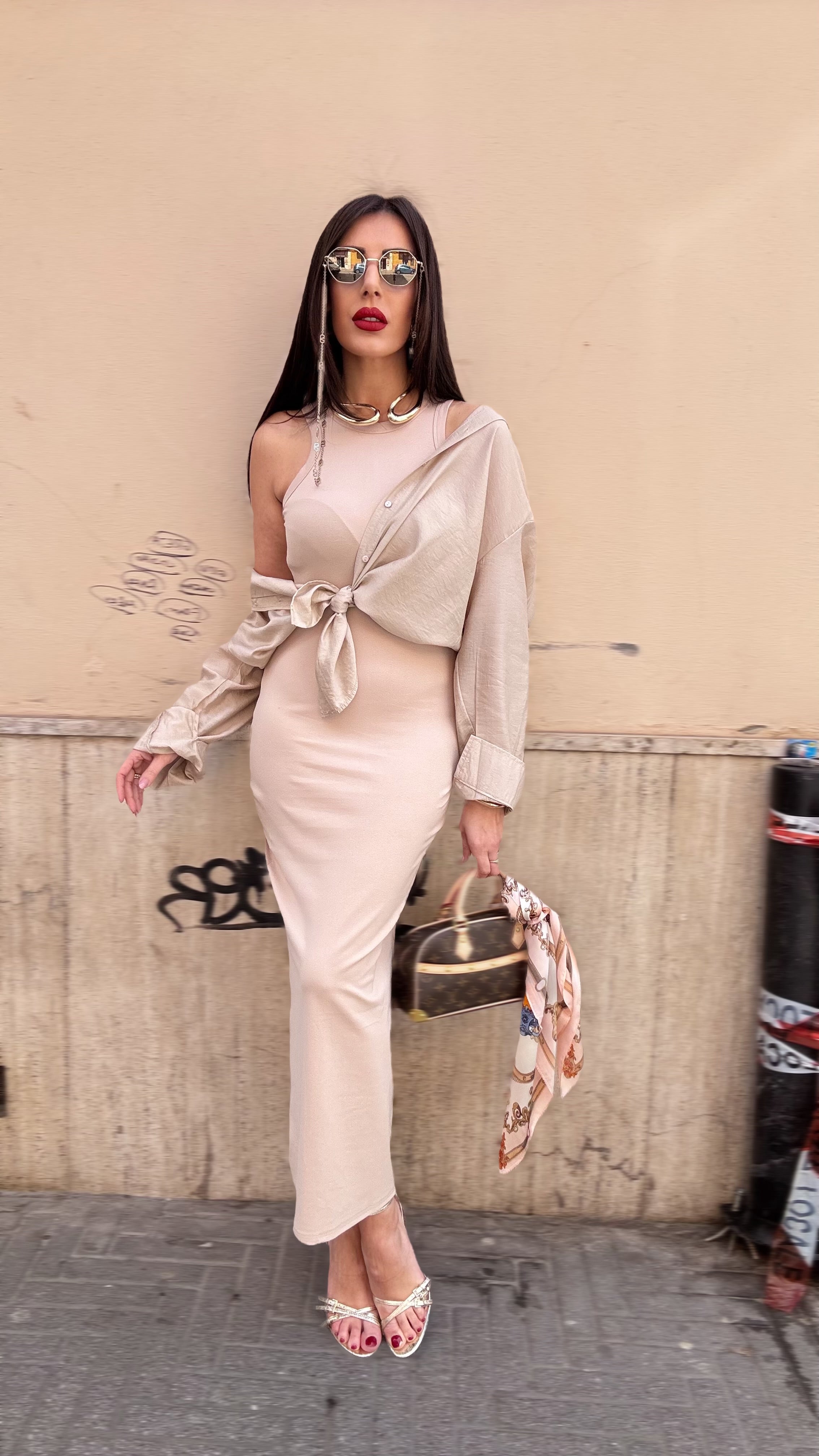 Abito lungo “days” beige