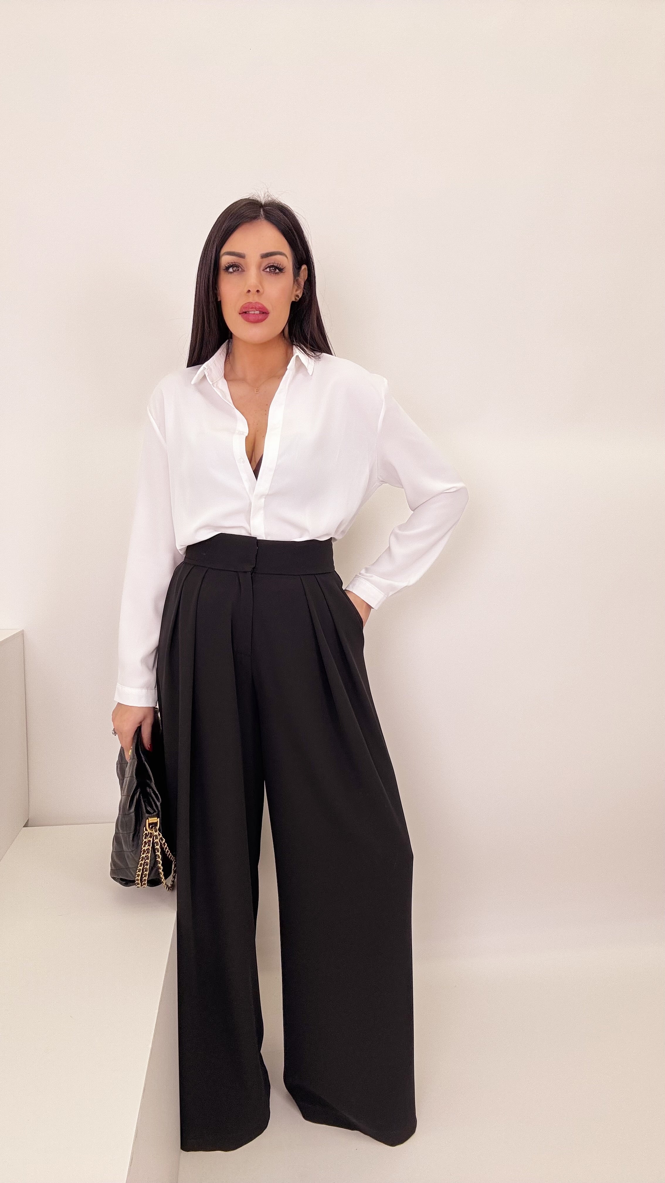 Pantaloni lumina nero