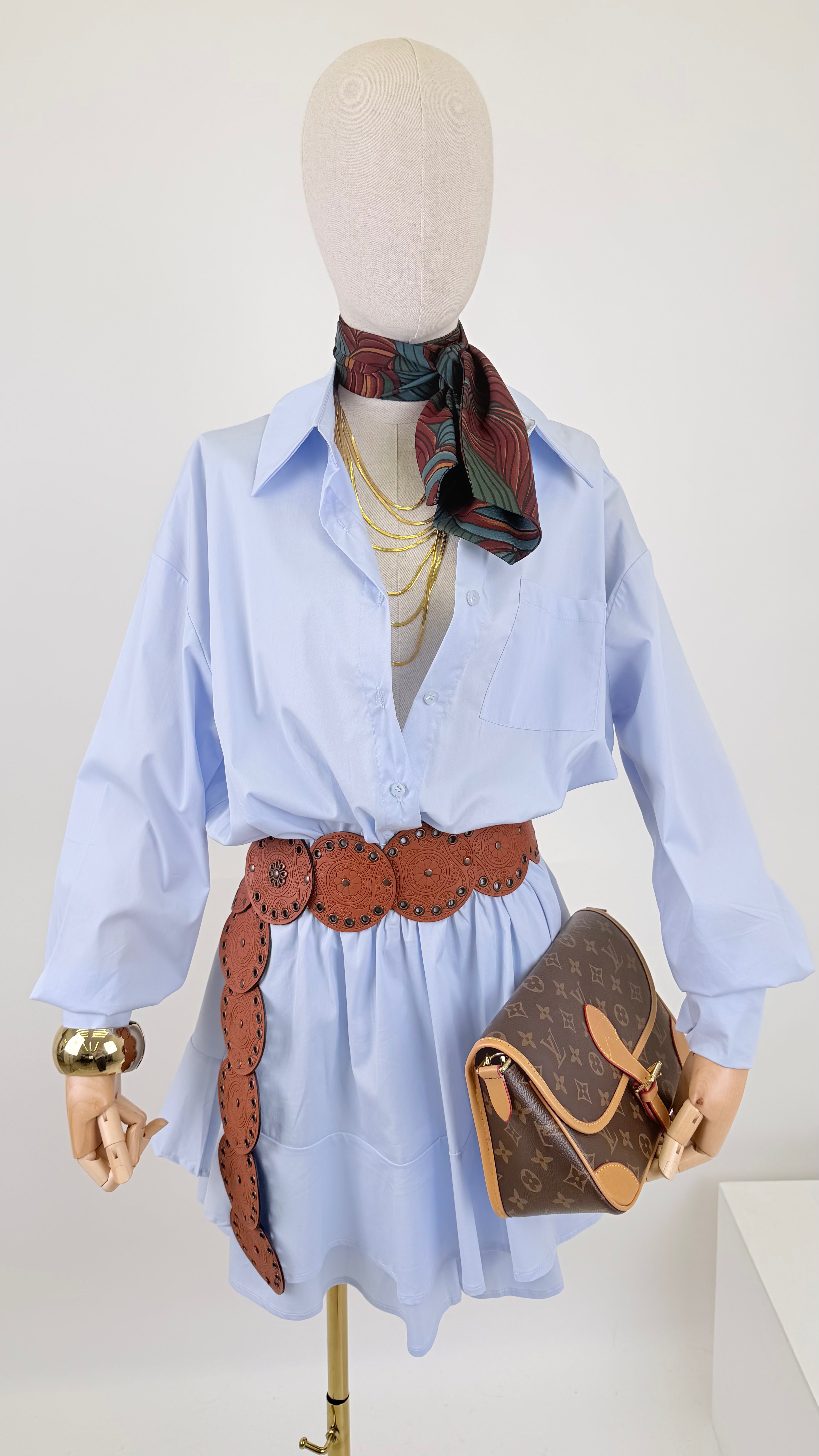 Abitino camicia cielo