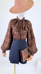 Camicia a quadri marrone