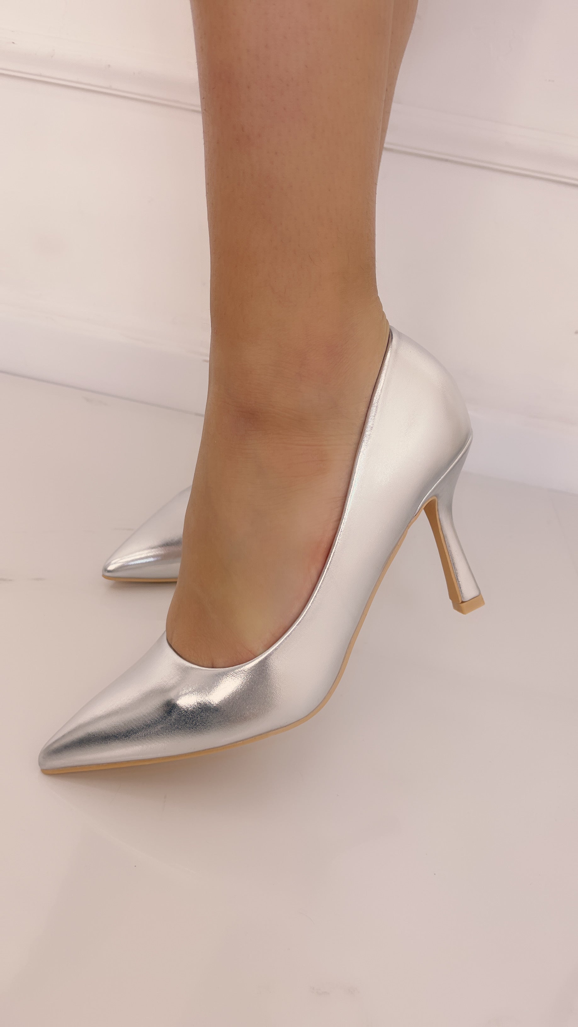 Décolleté silver tacco 7 cm w5b