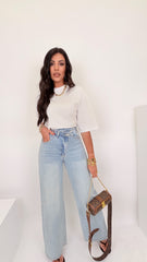 Denim doppio bottone
