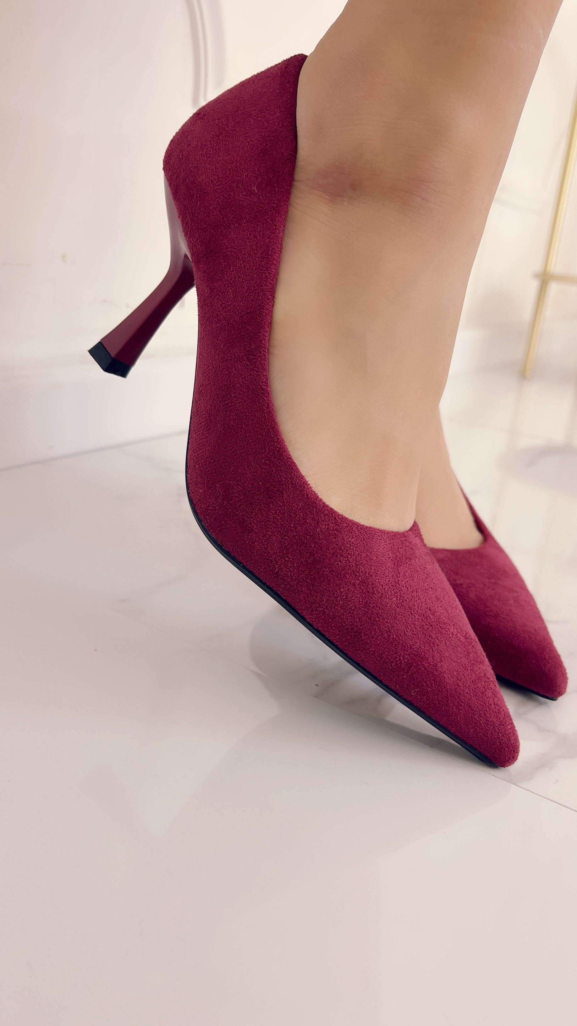 Decollete bordeaux tacco 7 cm 26395
