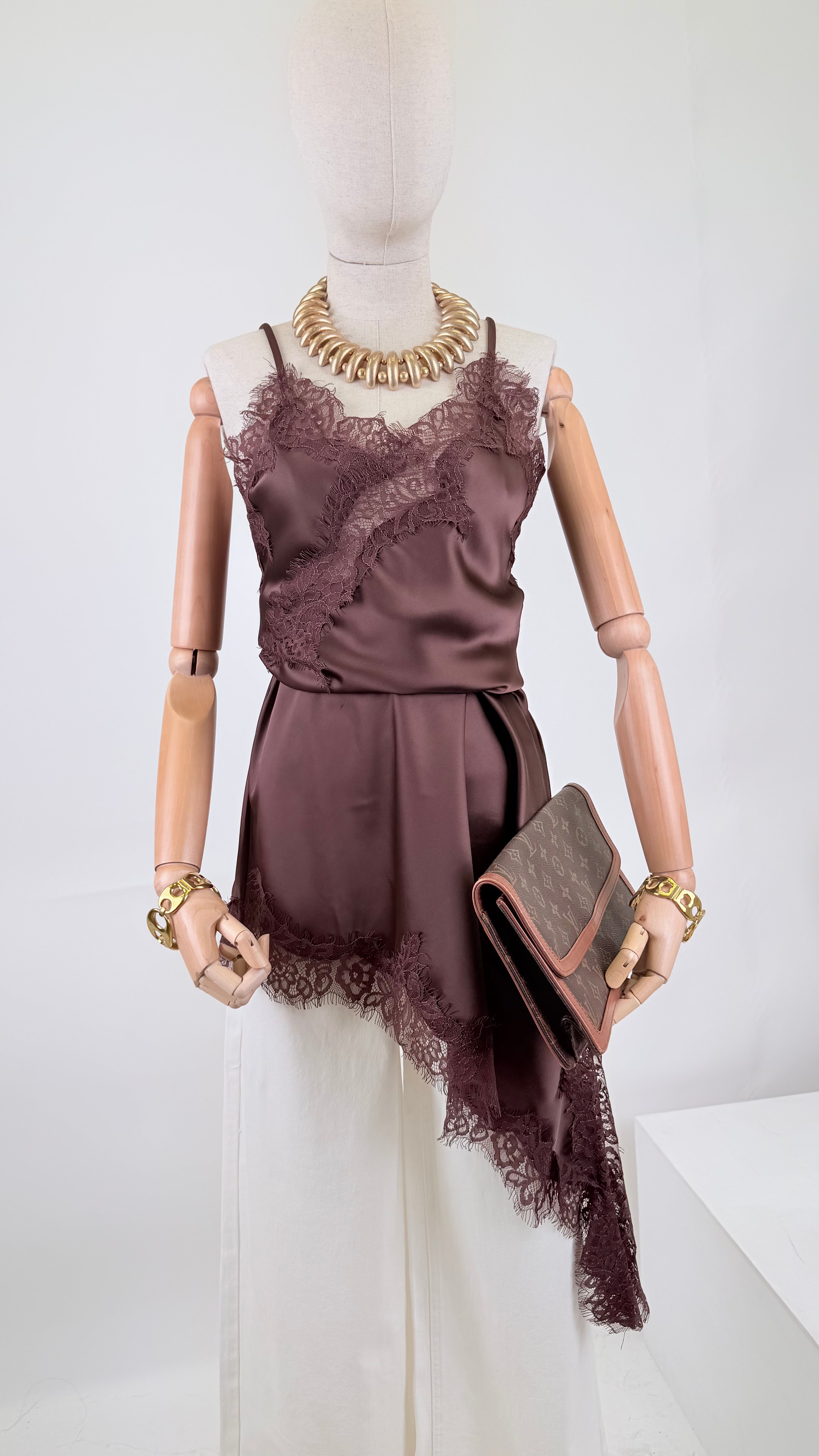 Abito satin choco