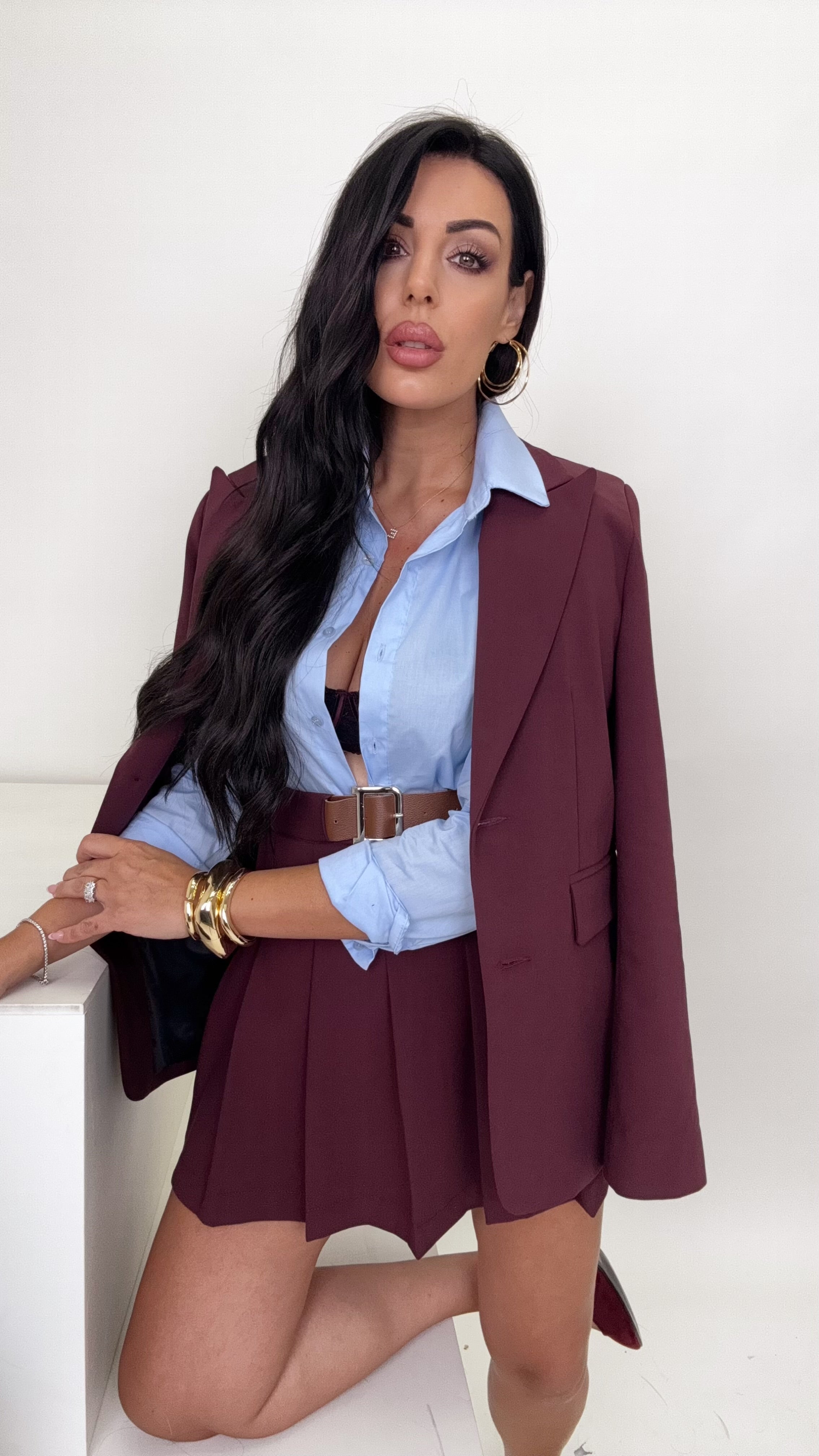 Camicia basic azzurra