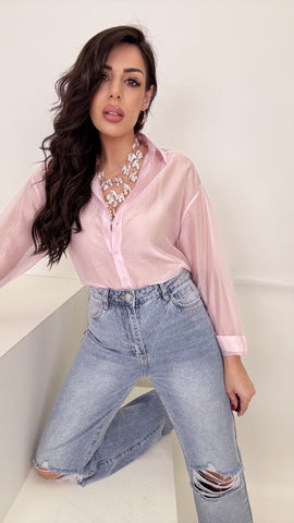 Camicia semitrasparente