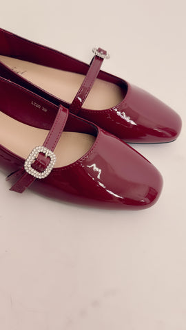 Ballerina Bordeaux in vernice