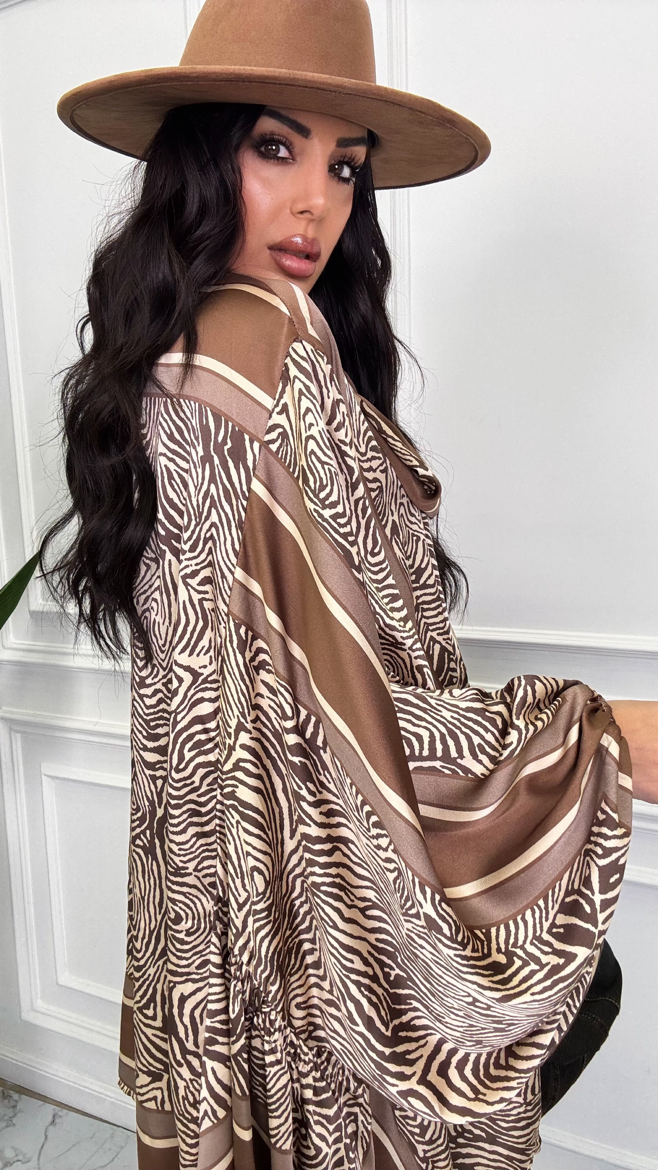 Abito camicia animalier