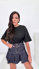 t-shirt over manica bassa